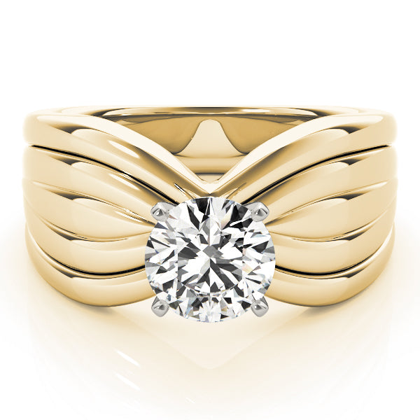 Contemporary Solitaire Engagement Ring
