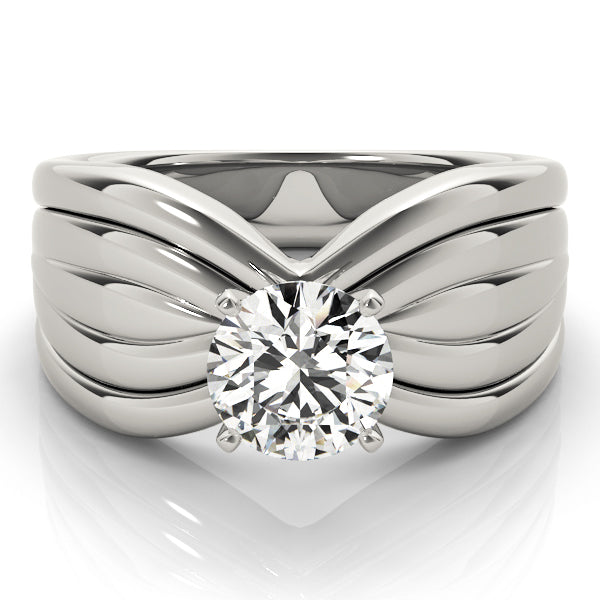 Contemporary Solitaire Engagement Ring