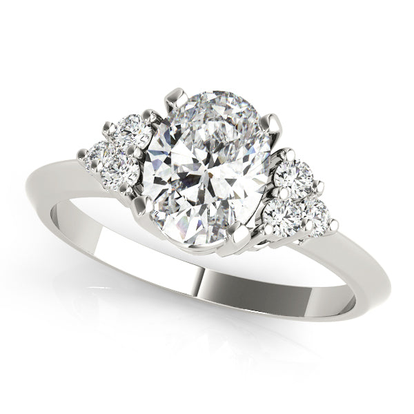 Solitaire Plus Cluster Engagement Ring