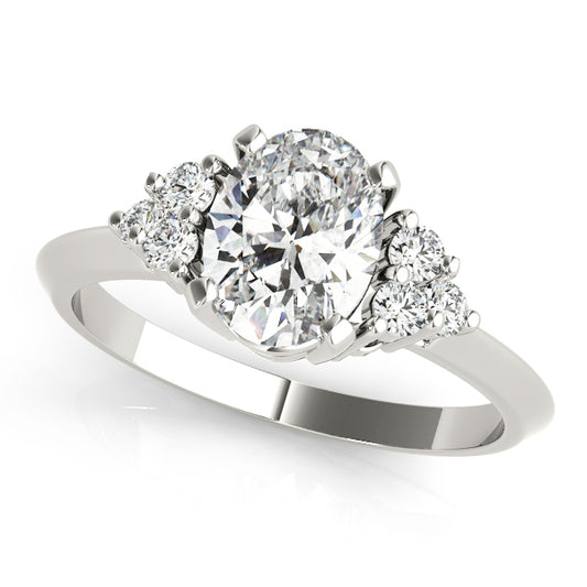 Solitaire Plus Cluster Engagement Ring