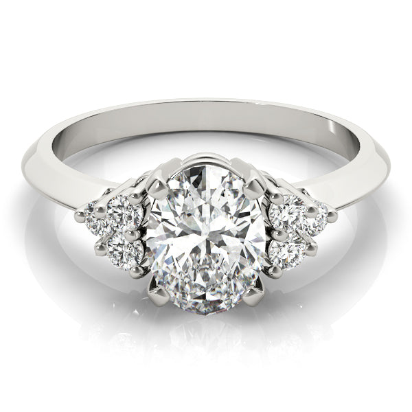 Solitaire Plus Cluster Engagement Ring