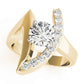 Single Row Prong Set Engagement Ring
