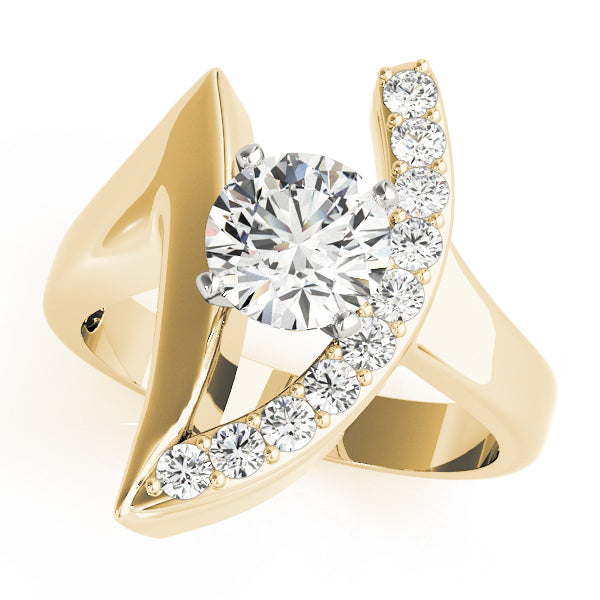 Single Row Prong Set Engagement Ring