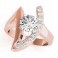 Single Row Prong Set Engagement Ring