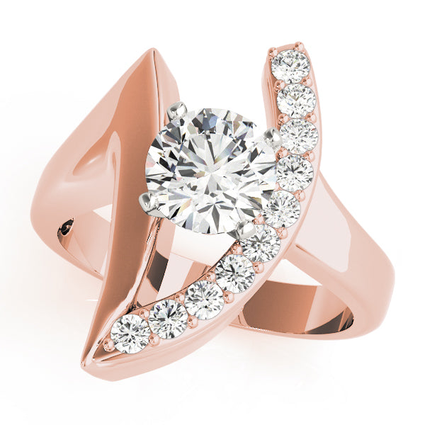 Single Row Prong Set Engagement Ring