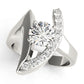 Single Row Prong Set Engagement Ring