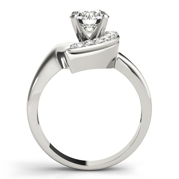 Single Row Prong Set Engagement Ring