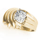 Swirl Solitaire Wide Engagement Ring