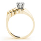 Swirl Solitaire Wide Engagement Ring