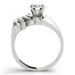 Swirl Solitaire Wide Engagement Ring