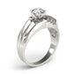 Swirl Solitaire Wide Engagement Ring