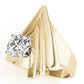Contemporary Swirl Solitaire Engagement Rings