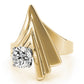 Contemporary Swirl Solitaire Engagement Rings