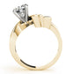 Contemporary Swirl Solitaire Engagement Rings