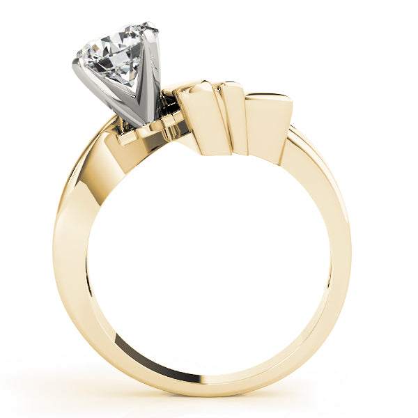 Contemporary Swirl Solitaire Engagement Rings