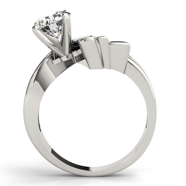 Contemporary Swirl Solitaire Engagement Rings