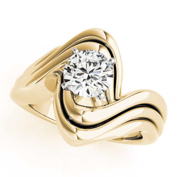 Swirl Solitaire Engagement Rings