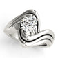 Swirl Solitaire Engagement Rings