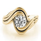 Swirl Solitaire Engagement Rings
