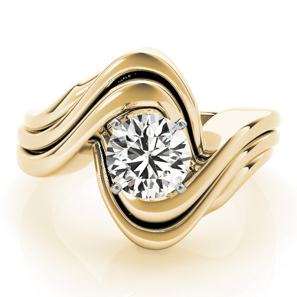 Swirl Solitaire Engagement Rings
