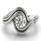 Swirl Solitaire Engagement Rings