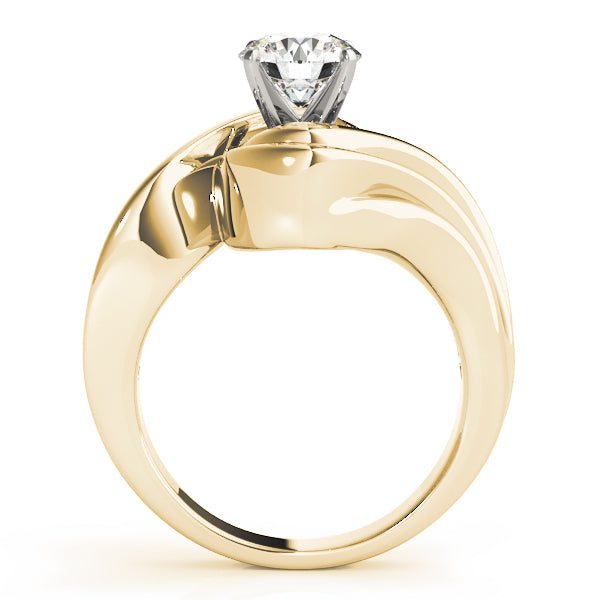 Swirl Solitaire Engagement Rings