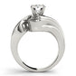 Swirl Solitaire Engagement Rings