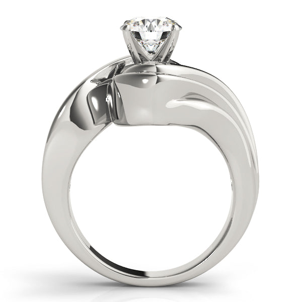 Swirl Solitaire Engagement Rings