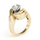 Swirl Solitaire Engagement Rings