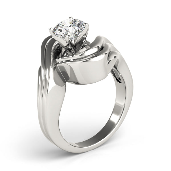 Swirl Solitaire Engagement Rings