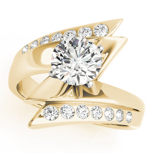 Scatter Sharp Swirl Engagement Ring