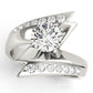Scatter Sharp Swirl Engagement Ring