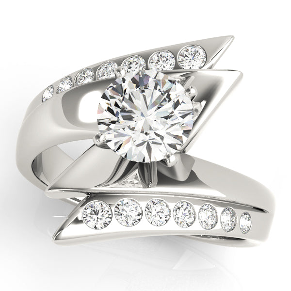 Scatter Sharp Swirl Engagement Ring