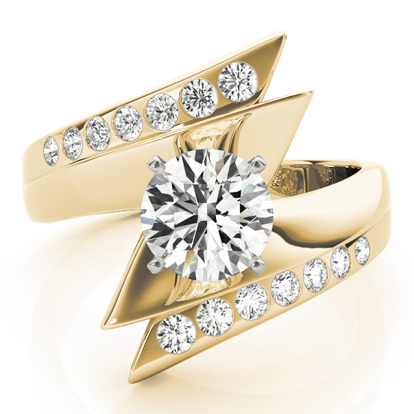 Scatter Sharp Swirl Engagement Ring
