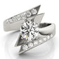 Scatter Sharp Swirl Engagement Ring