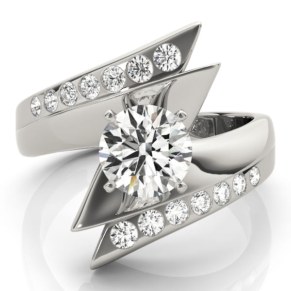 Scatter Sharp Swirl Engagement Ring