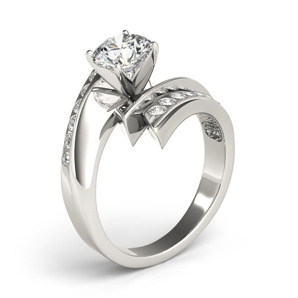 Scatter Sharp Swirl Engagement Ring