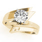 Bypass Solitaire Round Engagement Ring