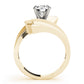 Bypass Solitaire Round Engagement Ring