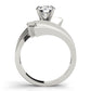 Bypass Solitaire Round Engagement Ring