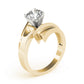 Bypass Solitaire Round Engagement Ring