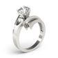 Bypass Solitaire Round Engagement Ring
