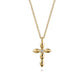 Gabriel & Co. 14K Yellow Gold Diamond Cross Necklace .02CTW
