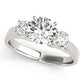 ENGAGEMENT RINGS 3 STONE ROUND