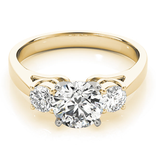 ENGAGEMENT RINGS 3 STONE ROUND