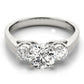 ENGAGEMENT RINGS 3 STONE ROUND