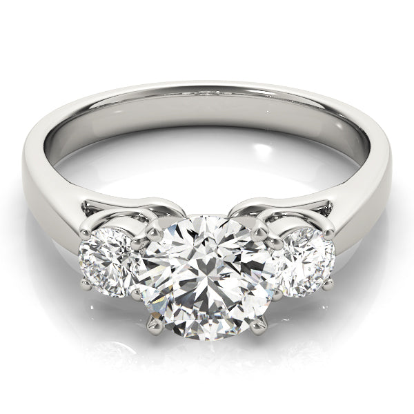 ENGAGEMENT RINGS 3 STONE ROUND
