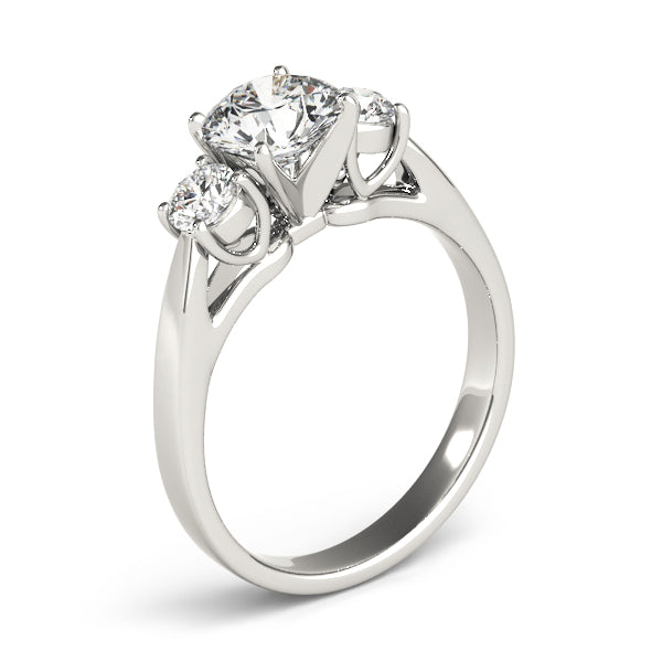 ENGAGEMENT RINGS 3 STONE ROUND