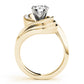 Channel Set Swirl Solitaire Engagement Ring