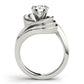 Channel Set Swirl Solitaire Engagement Ring